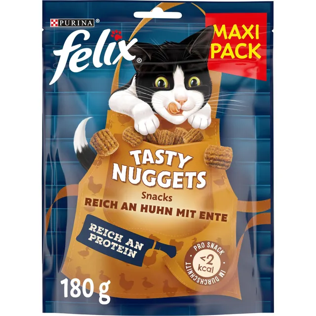 FELIX Tasty Nuggets Katzensnack Huhn & Ente 6 x 180 g proteinreich