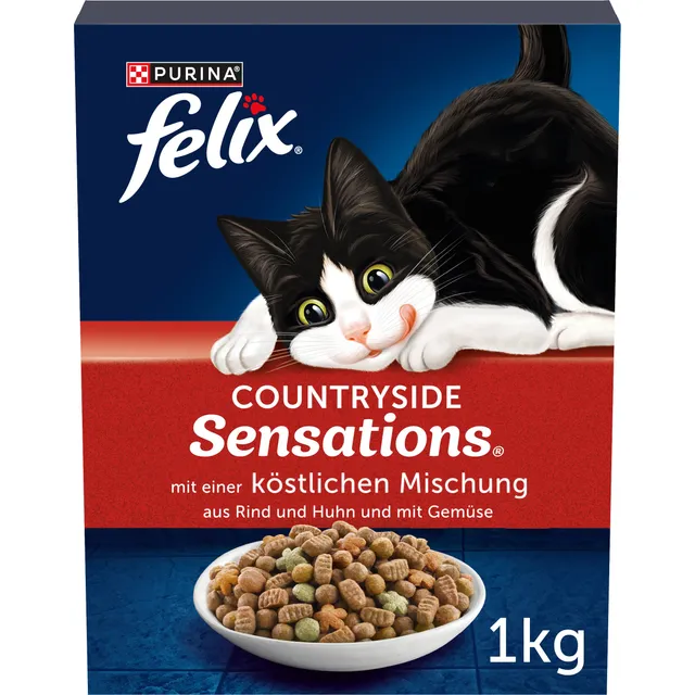 Felix Meaty Sensations Trockenfutter Rind Huhn 1 kg