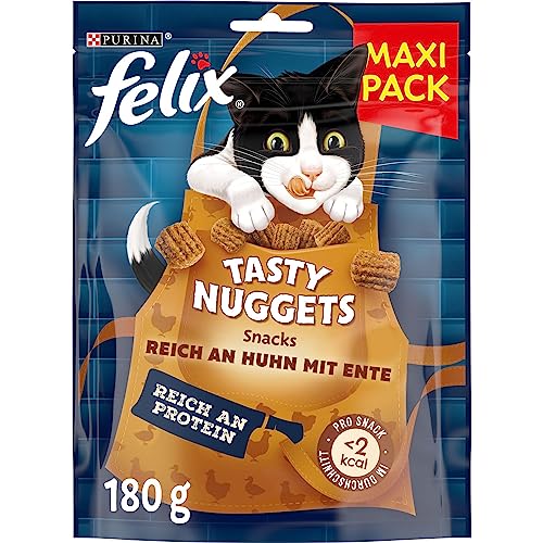 FELIX Tasty Nuggets Katzensnack Huhn & Ente 6 x 180 g proteinreich