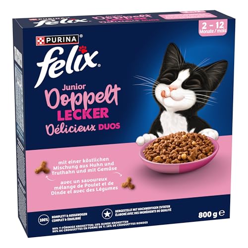 Felix Doppelt Lecker Junior Trockenfutter Huhn 5x800g