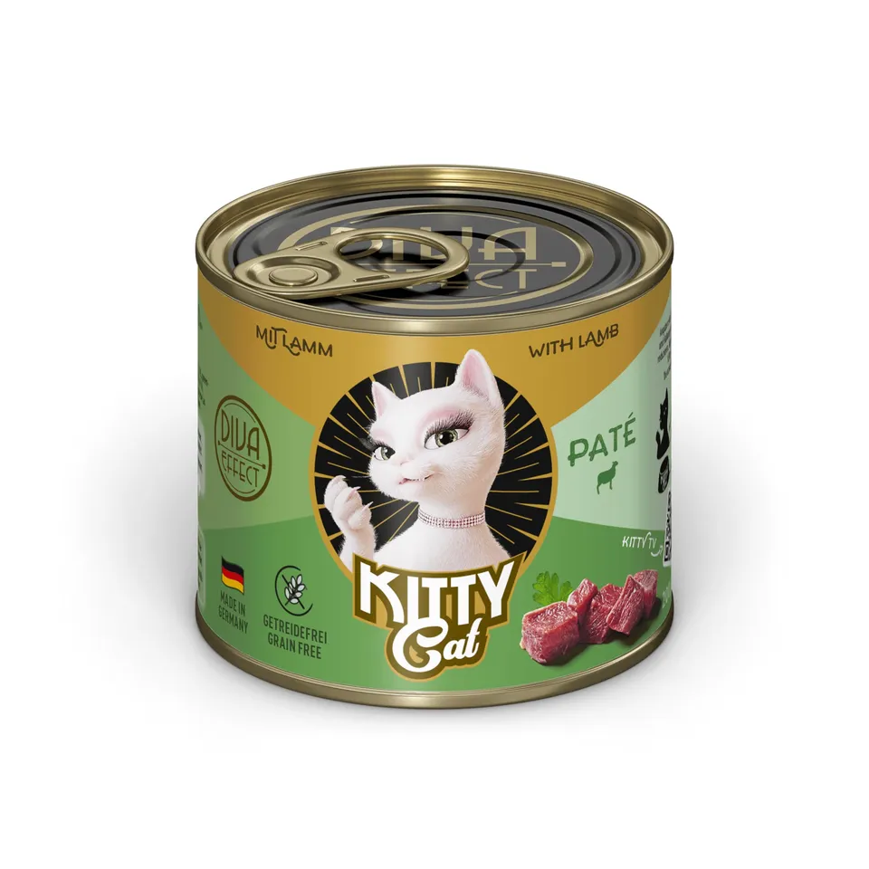KITTY Cat Nassfutter Paté Lamm 6x200g getreidefrei