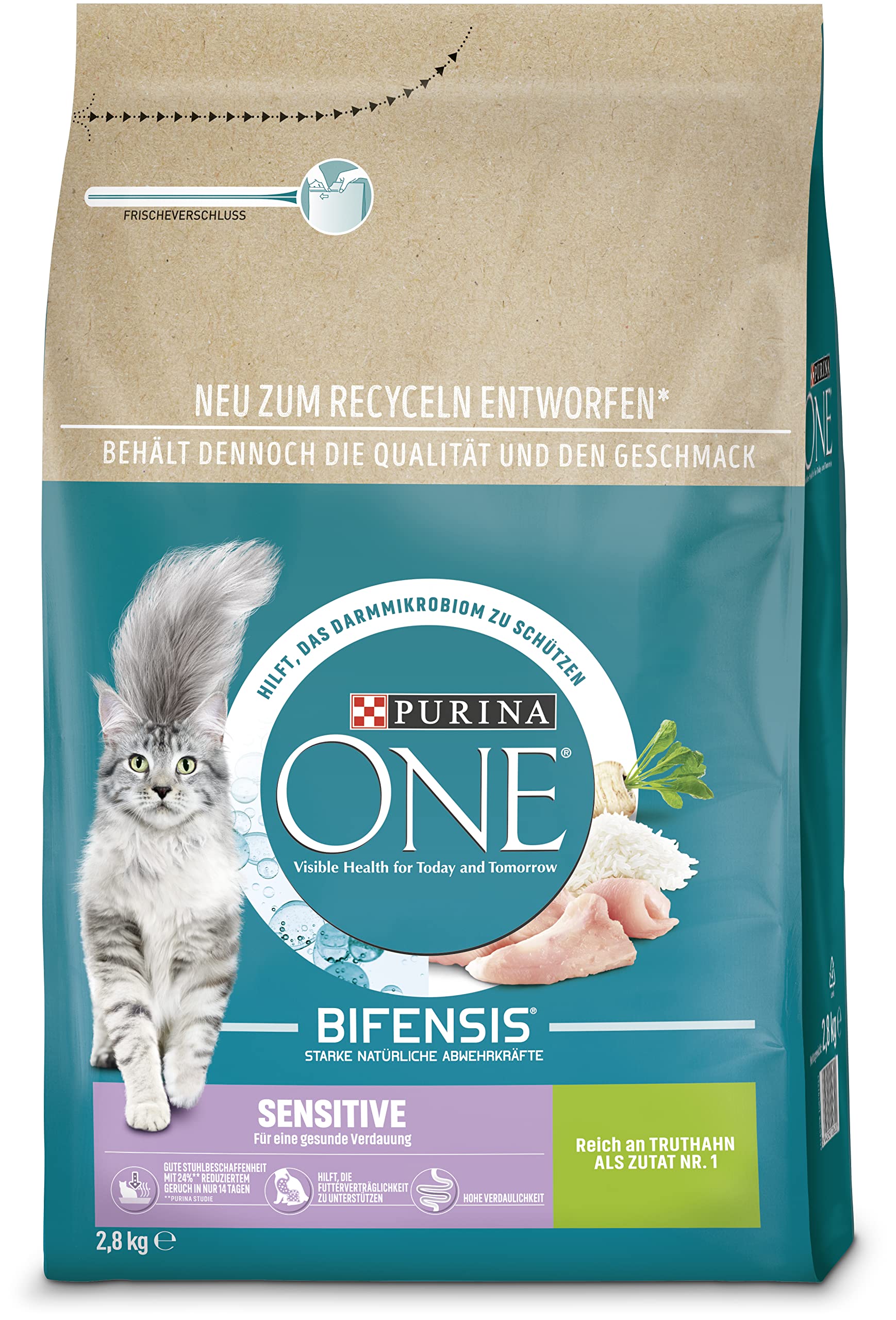 PURINA ONE BIFENSIS Sensitive Trockenfutter Truthahn 9,75kg