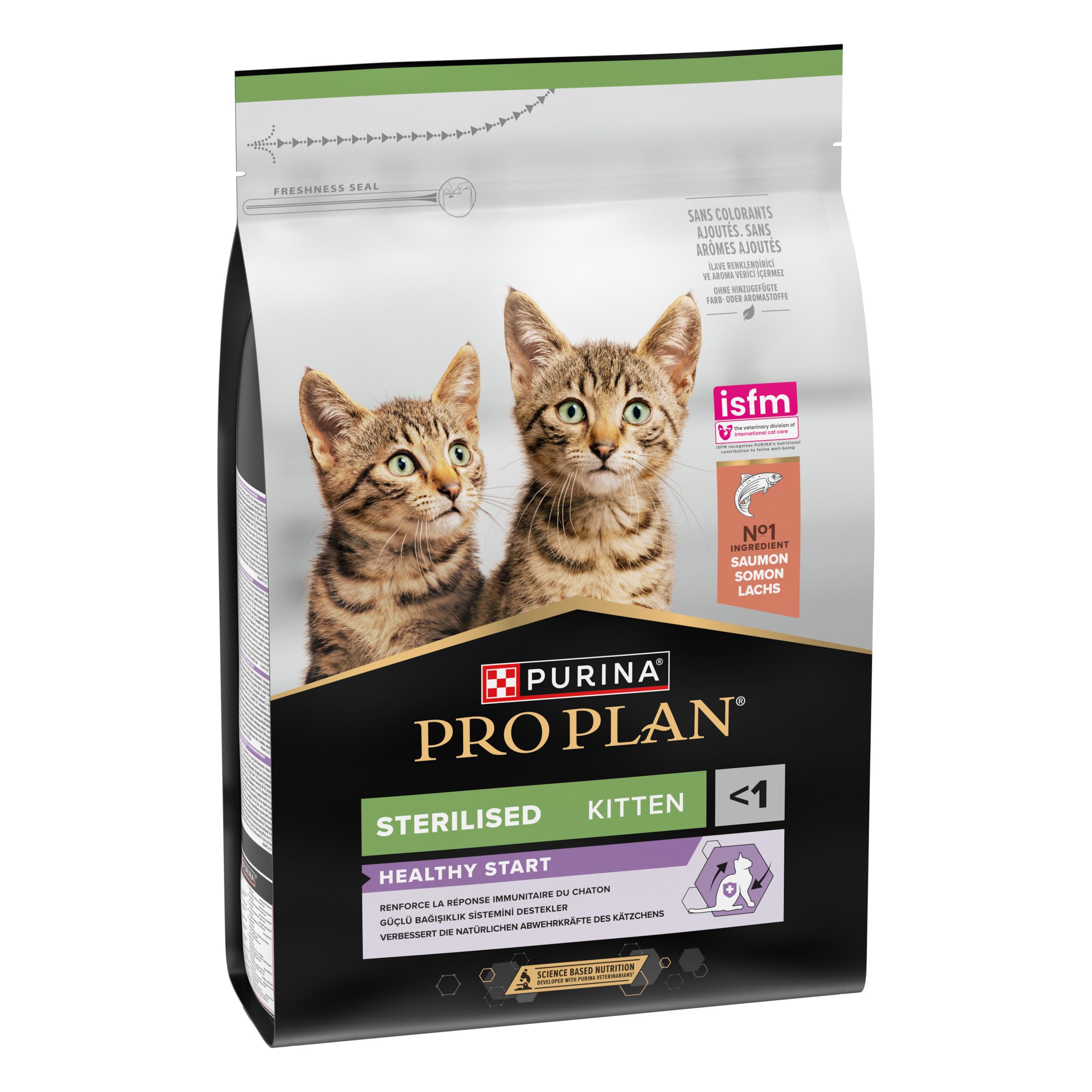 PRO PLAN Sterilised Kitten Trockenfutter Lachs 4x3kg Kolostrum