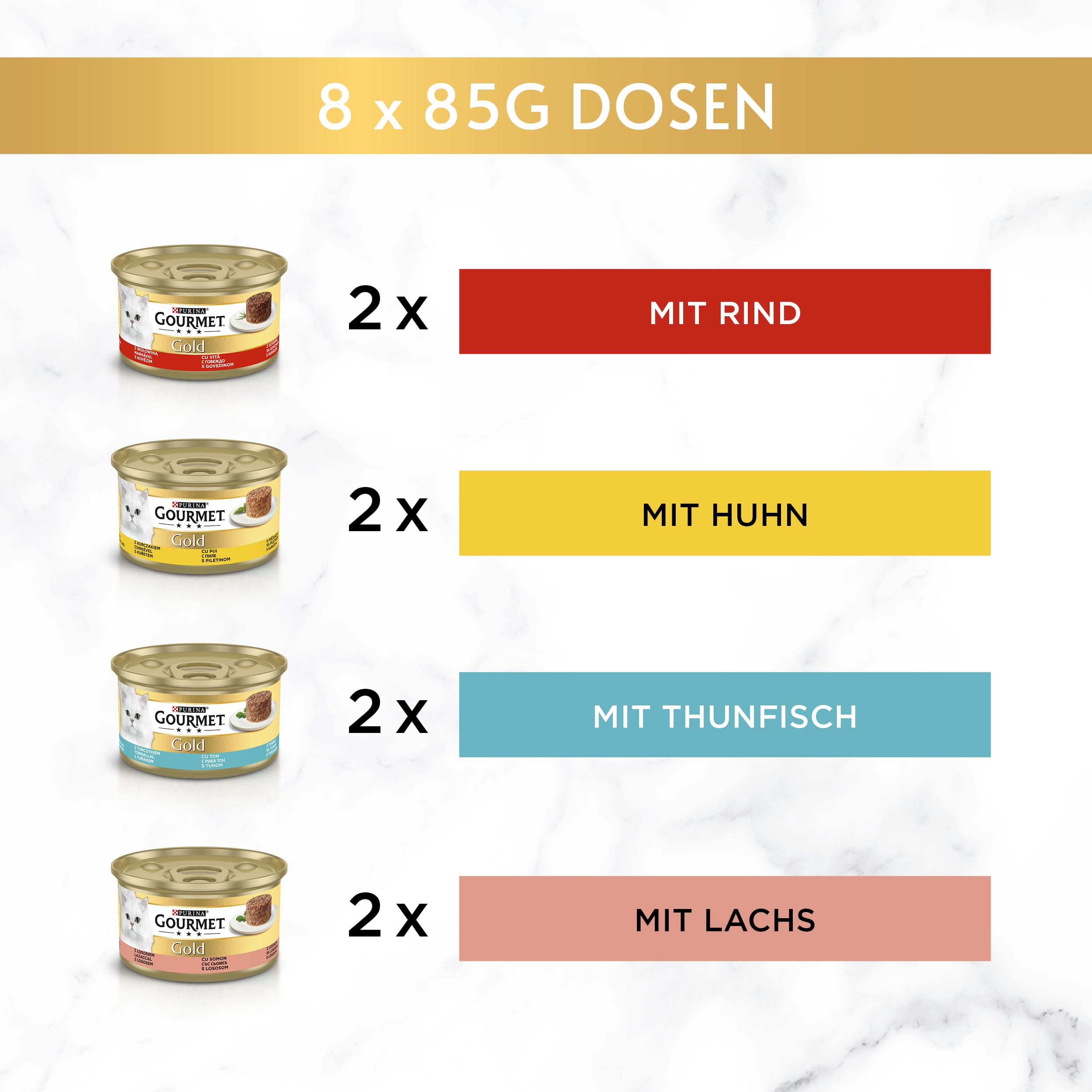 Gourmet Raffiniertes Ragout Nassfutter Mix 96x85 g