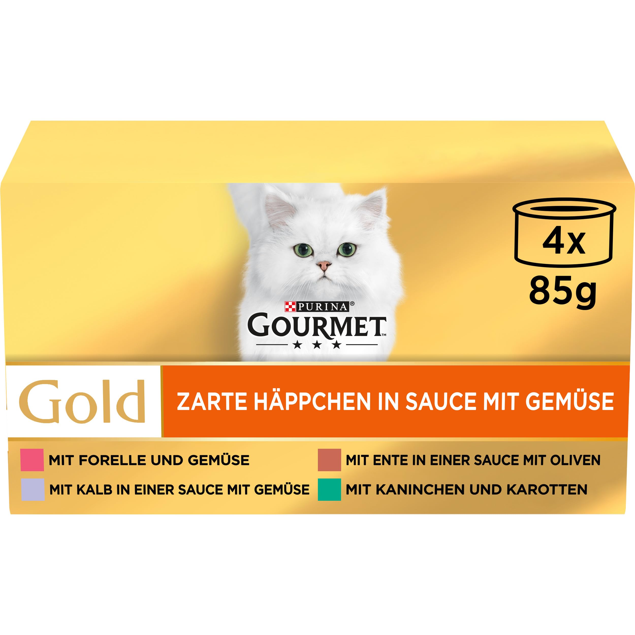 GOURMET Perle Genuss Sauce Nassfutter Kalb Gemüse 12x85g