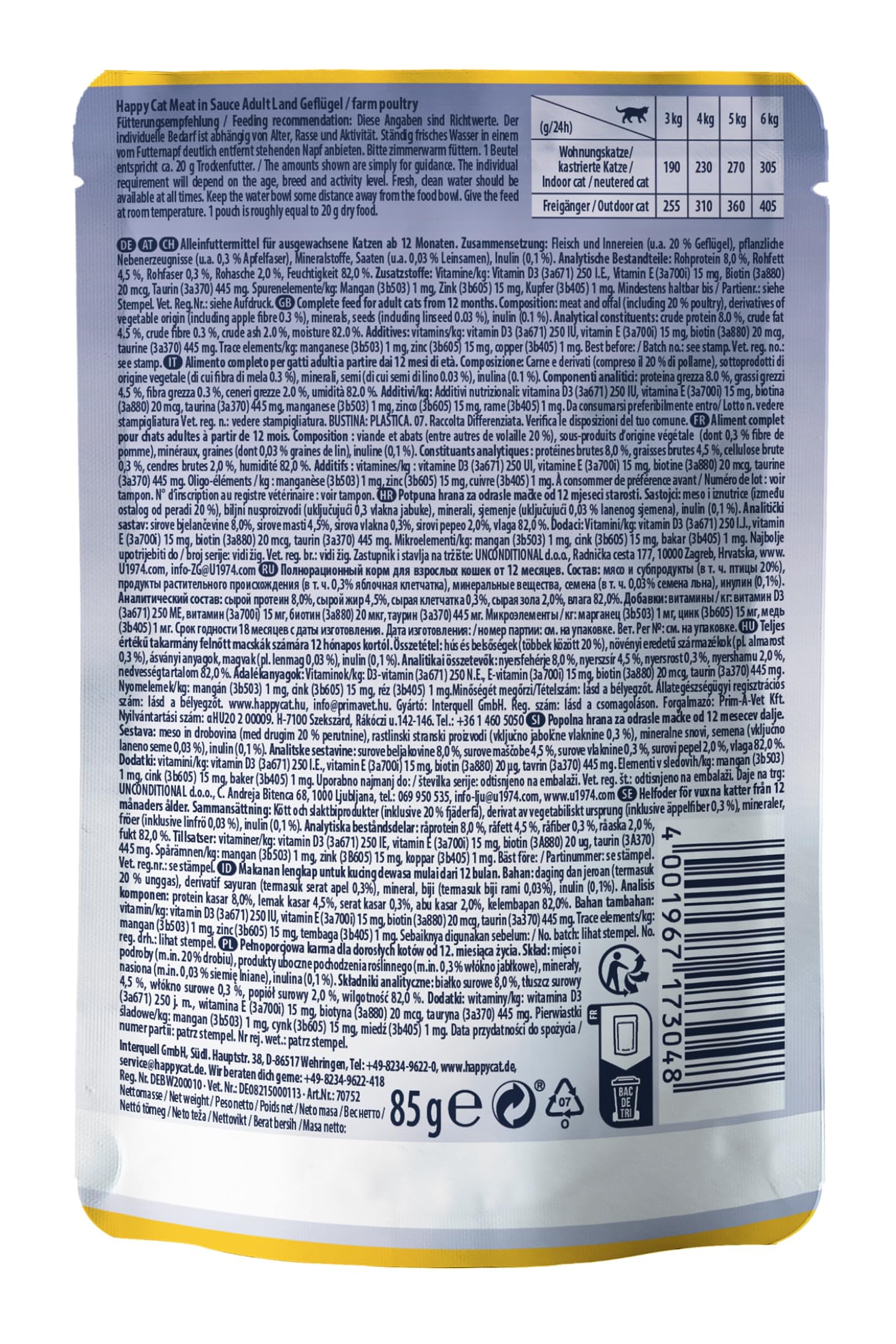 Happy Cat Culinary Meat Sauce Nassfutter Geflügel 85g