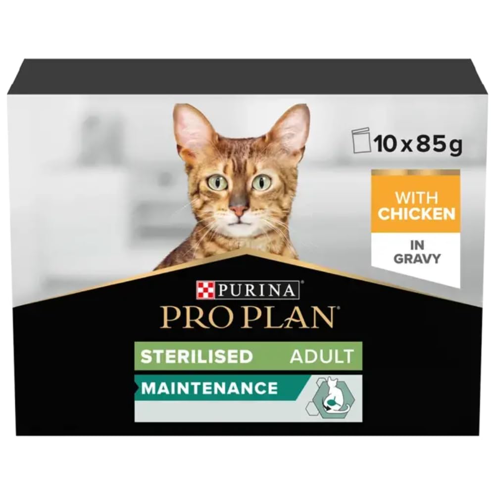 Pro Plan Sterilisiert Huhn Nassfutter 10x85g für Katzen