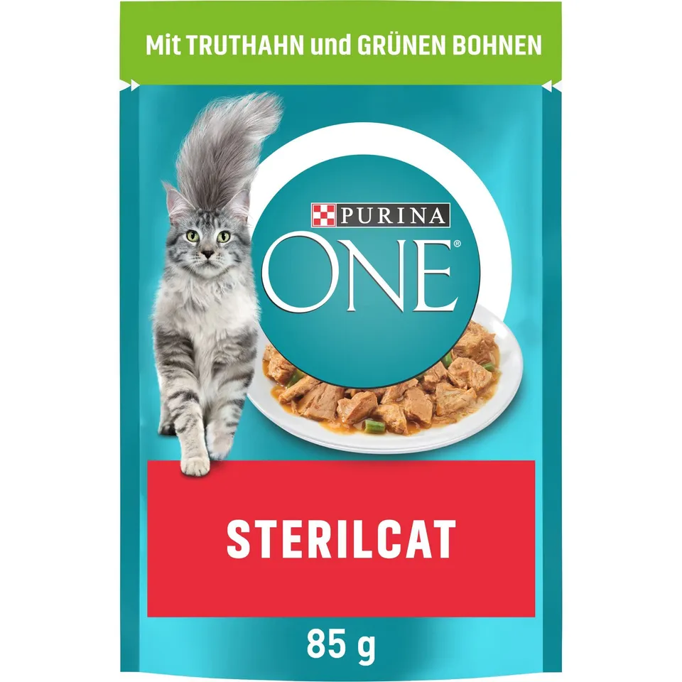 PURINA ONE Sterilcat Nassfutter Truthahn Bohnen 26x85g Harnwege