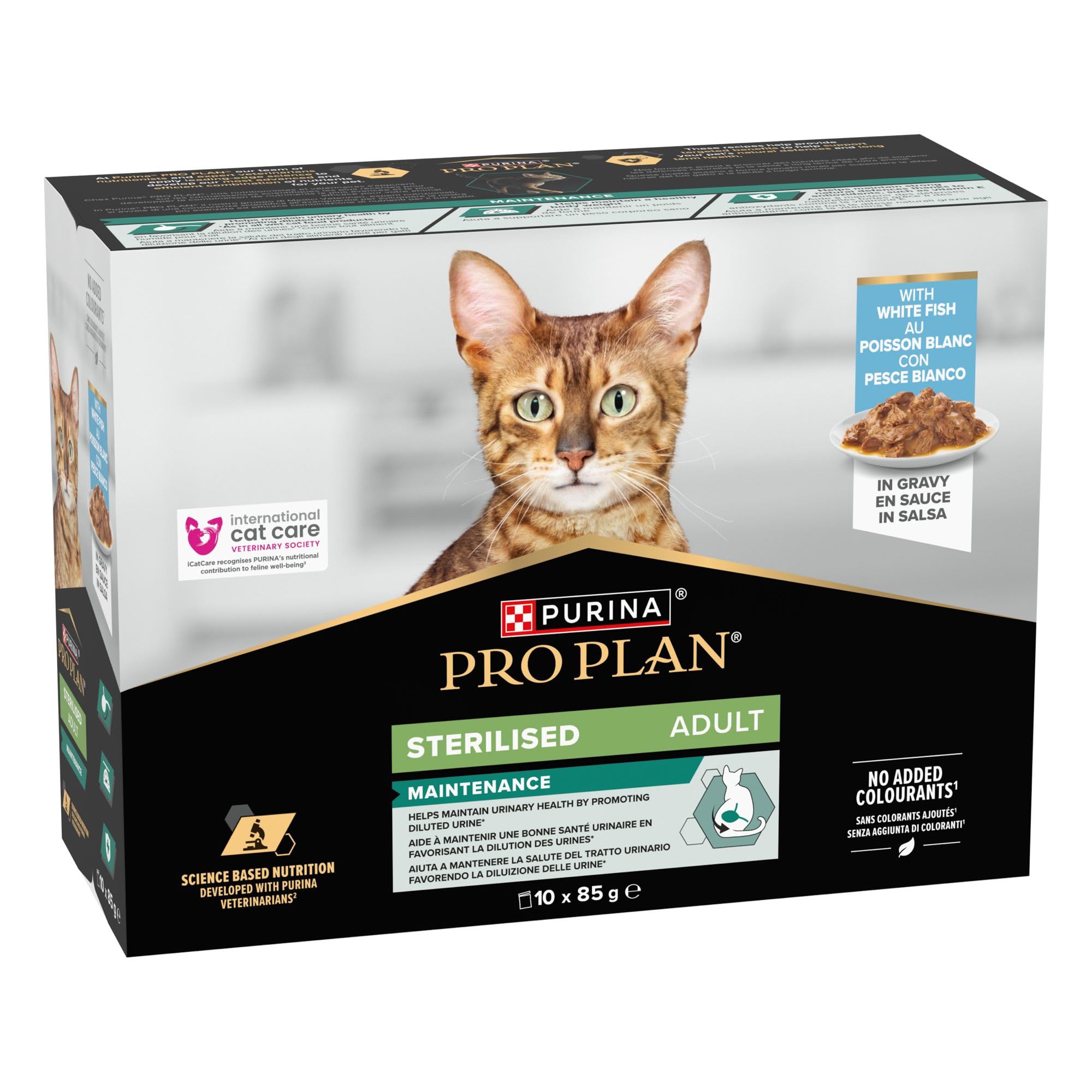 Purina Pro Plan Sterilised Adult Nassfutter Weißfisch 10x85g Harngesundheit