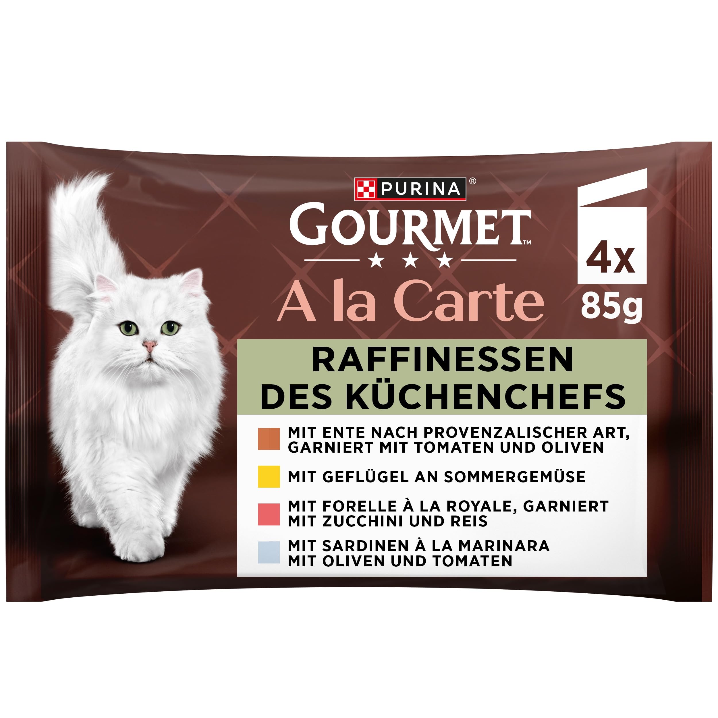 GOURMET Perle Duetto Nassfutter Mix Forelle 48x85g Sauce