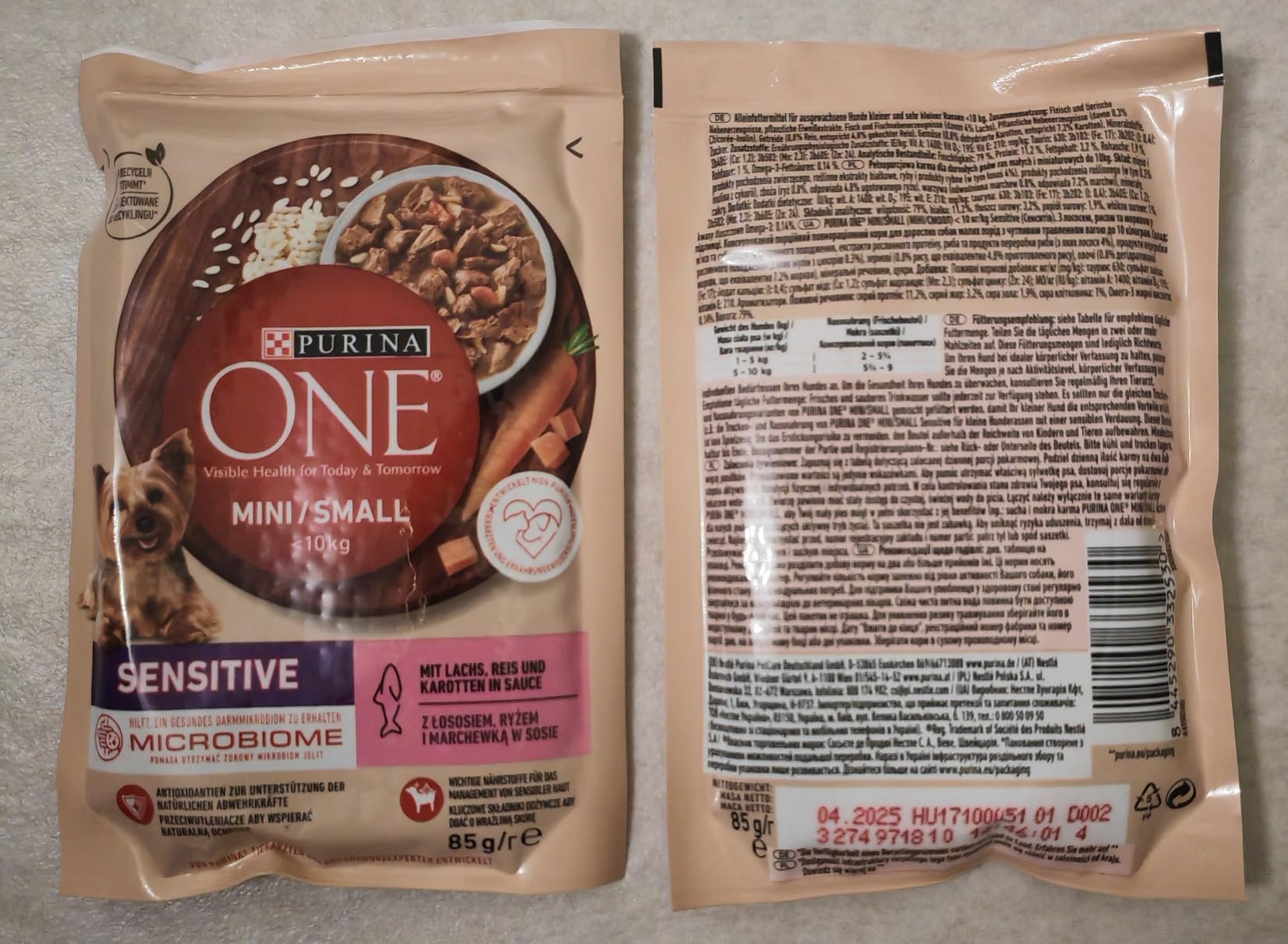 Purina One Mini Small Delicate Trockenfutter Lachs 8x800 g