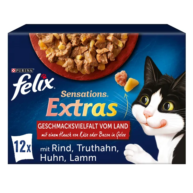 FELIX Sensations Extras Nassfutter Mix Gelee 72x85g