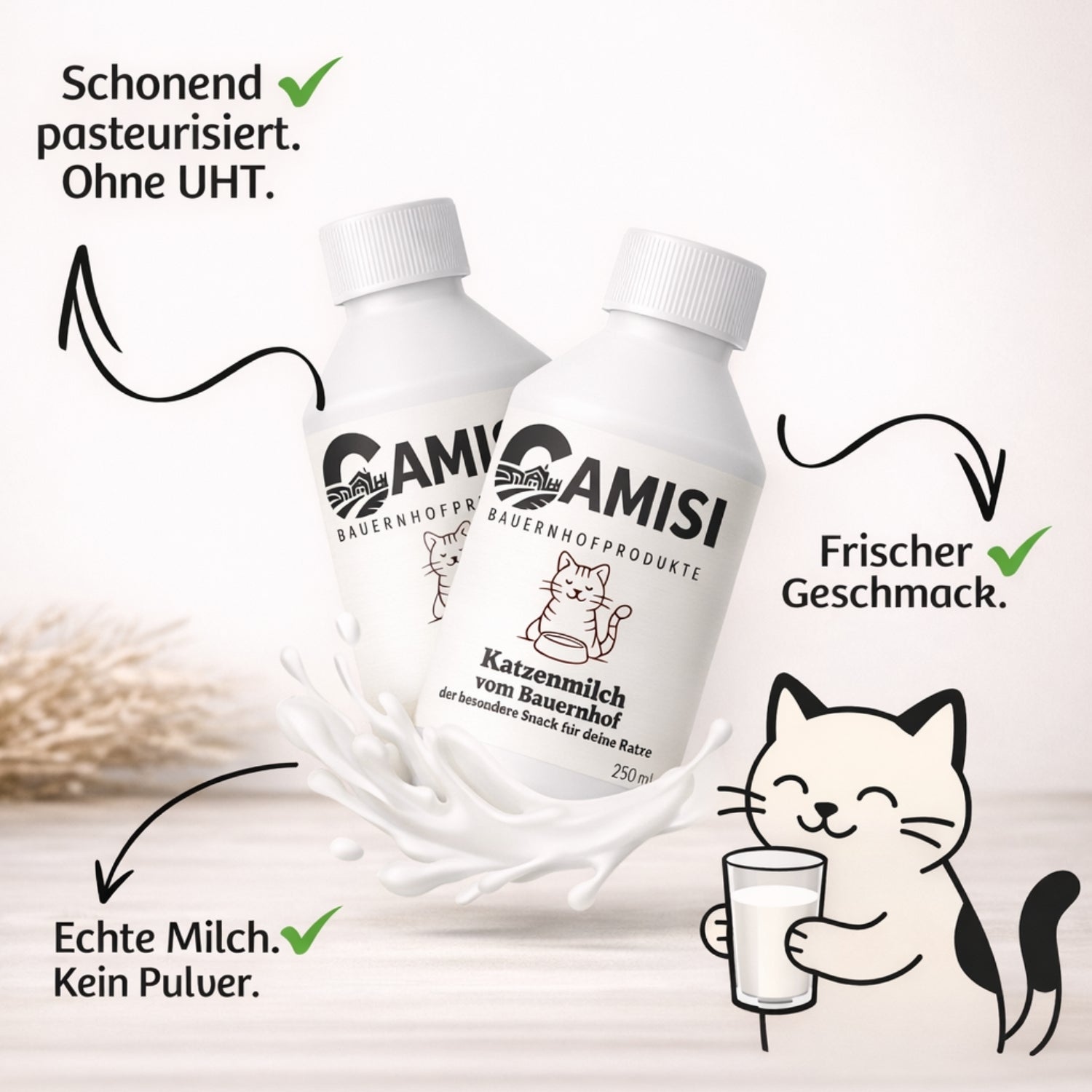 CAMISI Katzenmilch laktosereduziert Katzenmilch 4x250ml mit Taurin