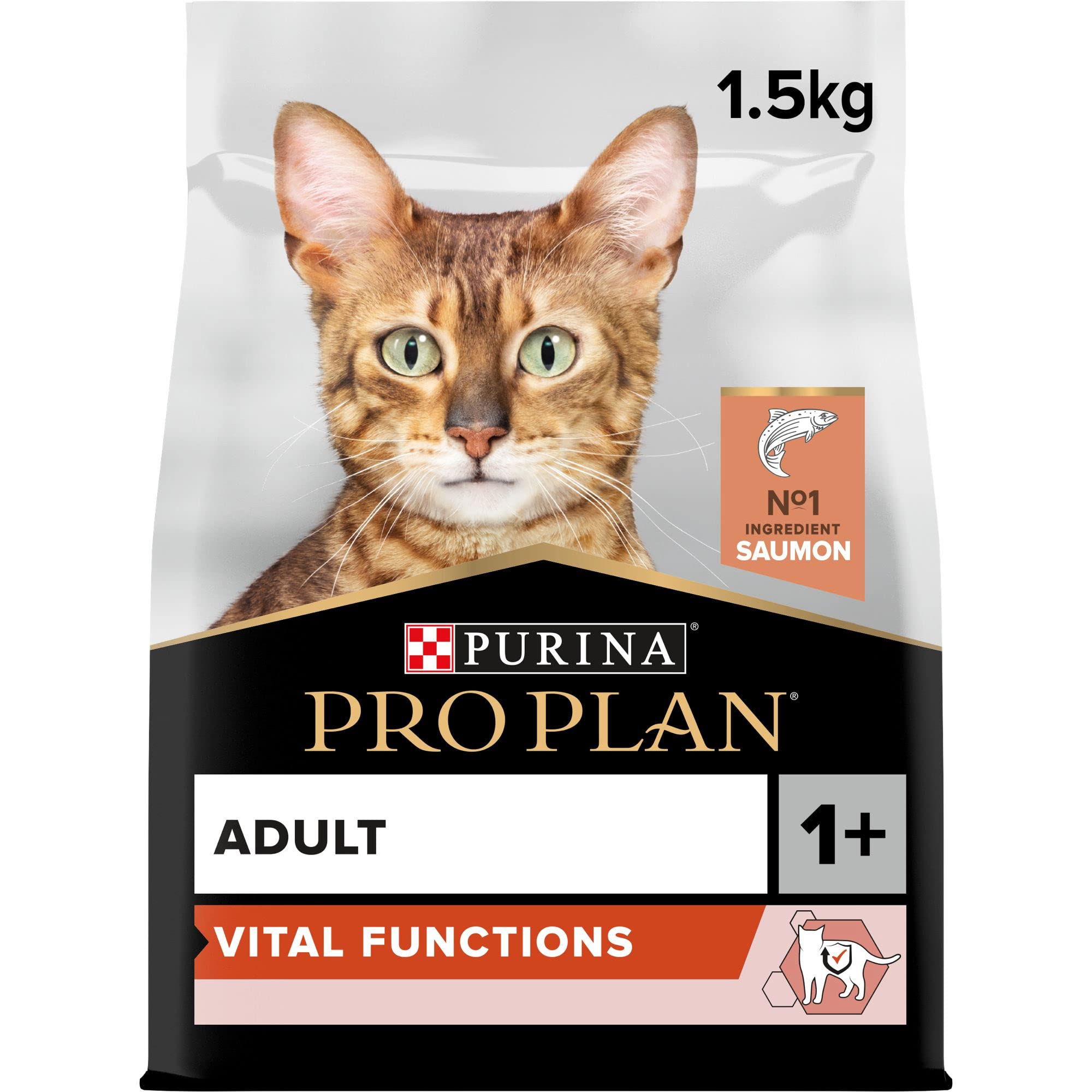 Pro Plan Vitalfunktionen Trockenfutter Lachs 1,5 kg Katze