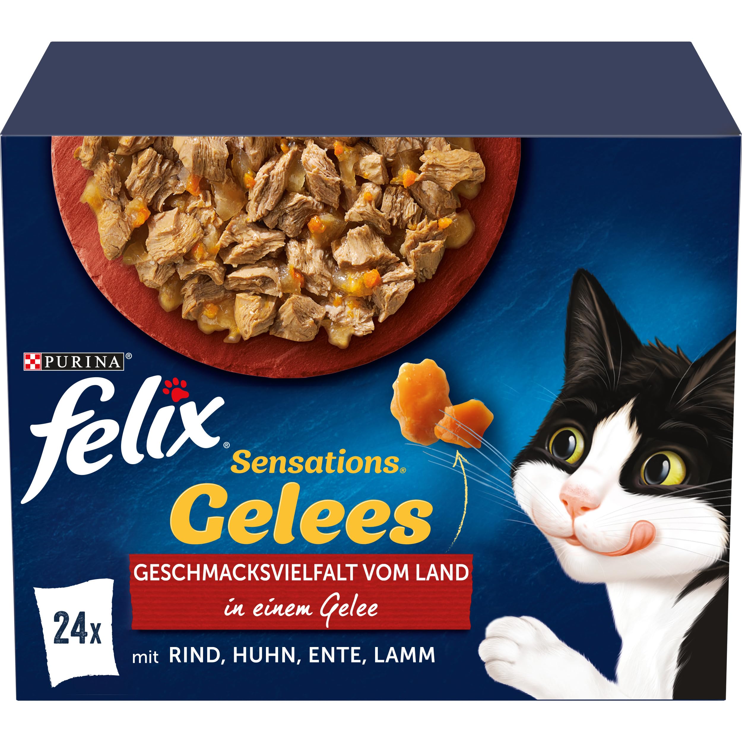 FELIX Sensations Huhn-Karotte Nassfutter 26x85g in Gelee