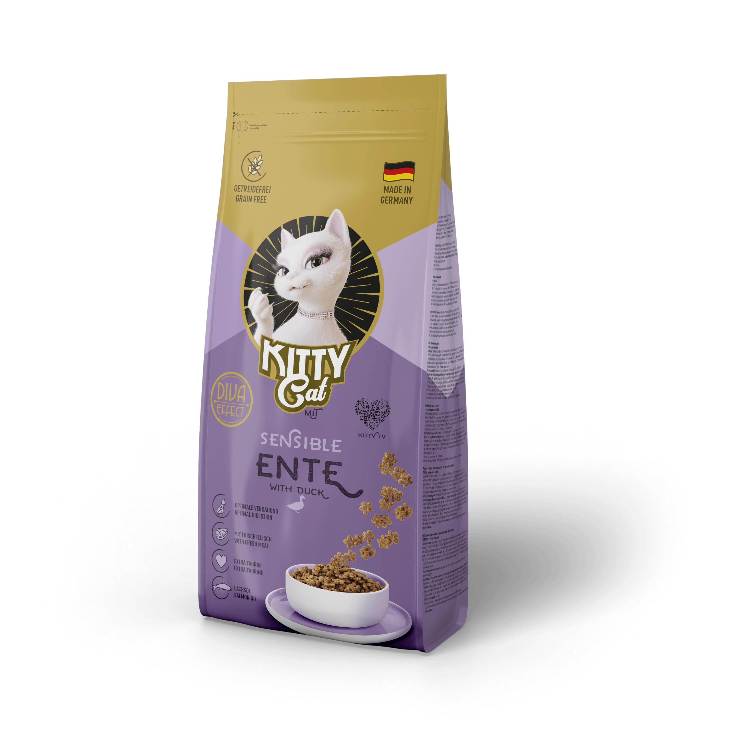 KITTY Cat Ente Sensible Trockenfutter 3kg getreidefrei