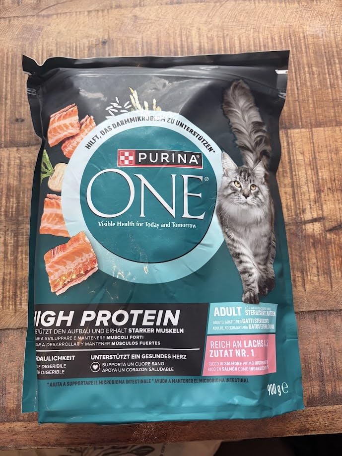 PURINA ONE High Protein Lachs Trockenfutter 6x900 g