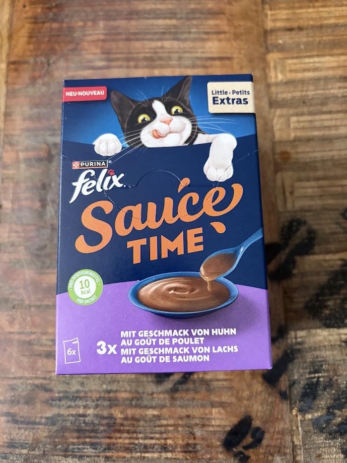 Felix Sauce Time Huhn Lachs Katzensnack 24x40g cremig