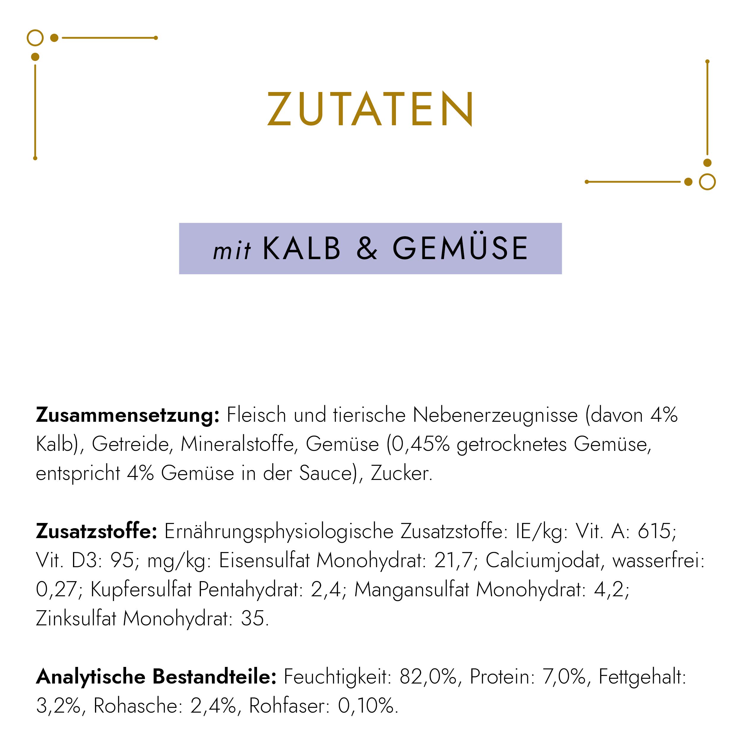GOURMET Perle Genuss Sauce Nassfutter Kalb Gemüse 12x85g