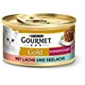 GOURMET Perle Duetto Lachs & Seelachs Nassfutter 12x85g mit Sauce