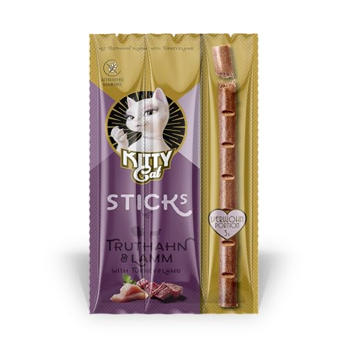 KITTY Cat Snacks Sticks Truthahn & Lamm Leckerlis 24x15g getreidefrei