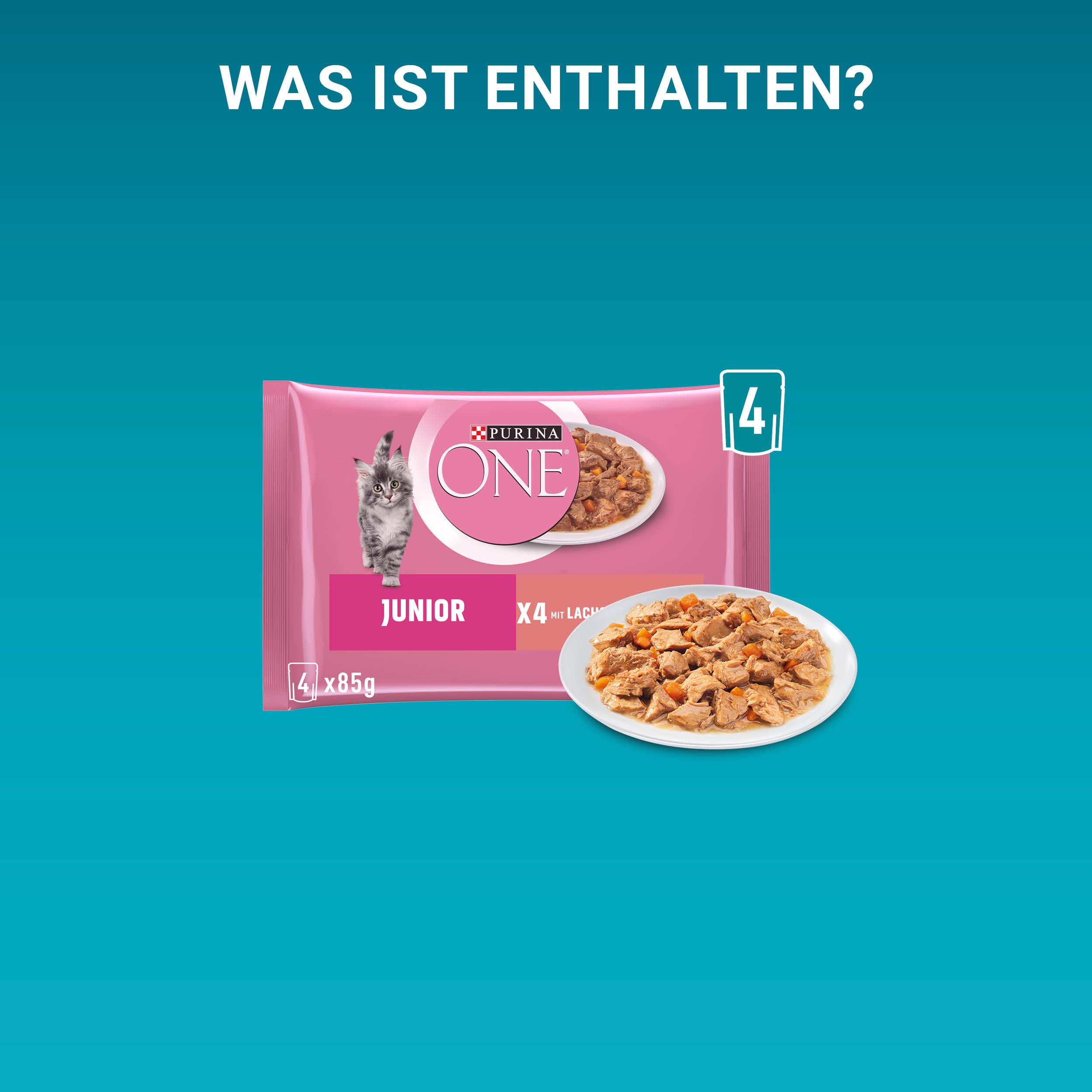 PURINA ONE BIFENSIS Junior Lachs Nassfutter 48er Pack Sauce
