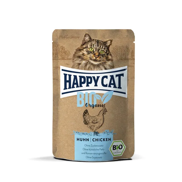 Happy Cat Bio Organic Nassfutter Huhn 85g getreidefrei