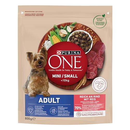 Purina One Mini Small Adult Trockenfutter Rind 8x800 g