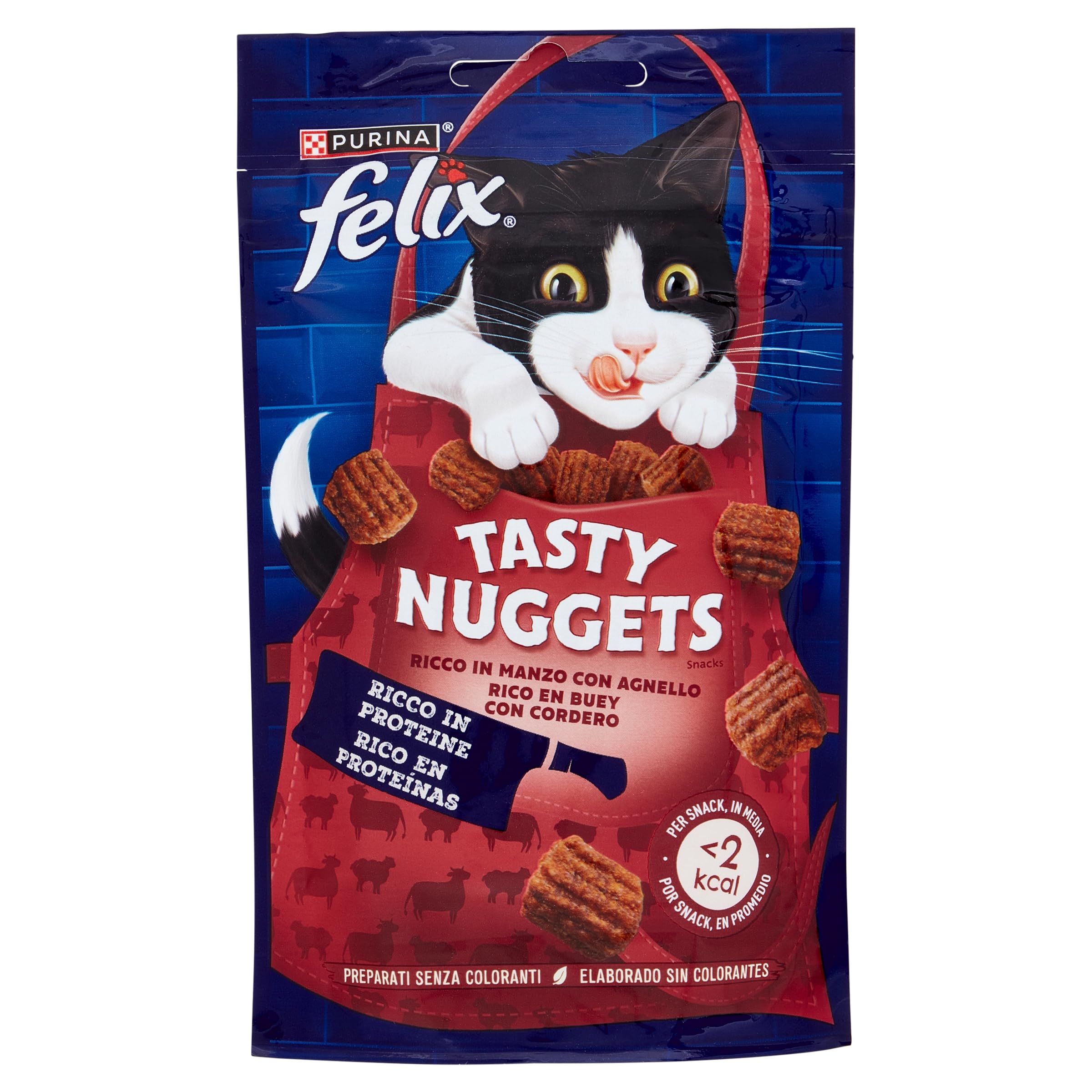 Felix Tasty Nuggets Rind Lamm Leckerli 6x180g für Katzen