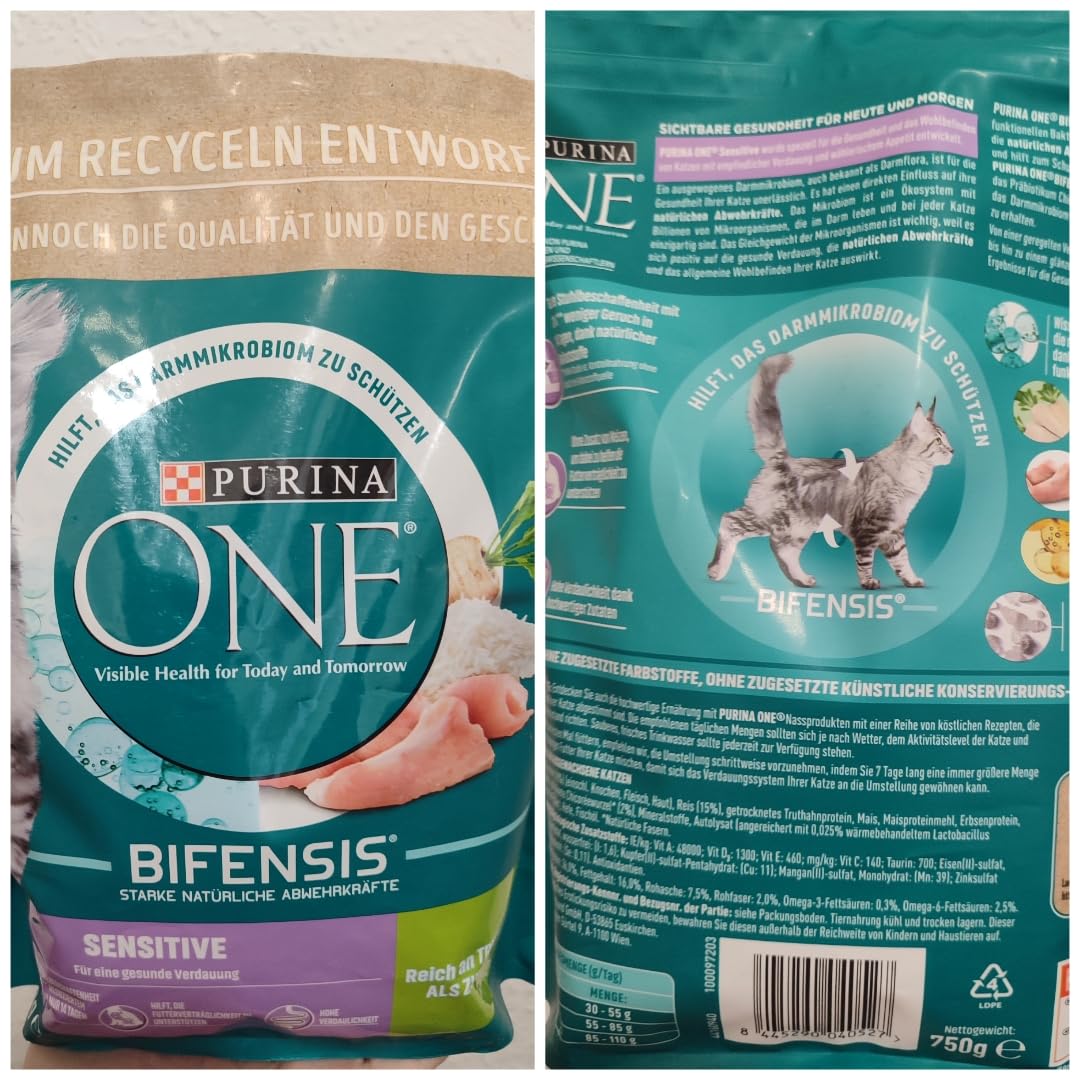 Purina One Bifensis Sensitive Trockenfutter Truthahn 6x750g