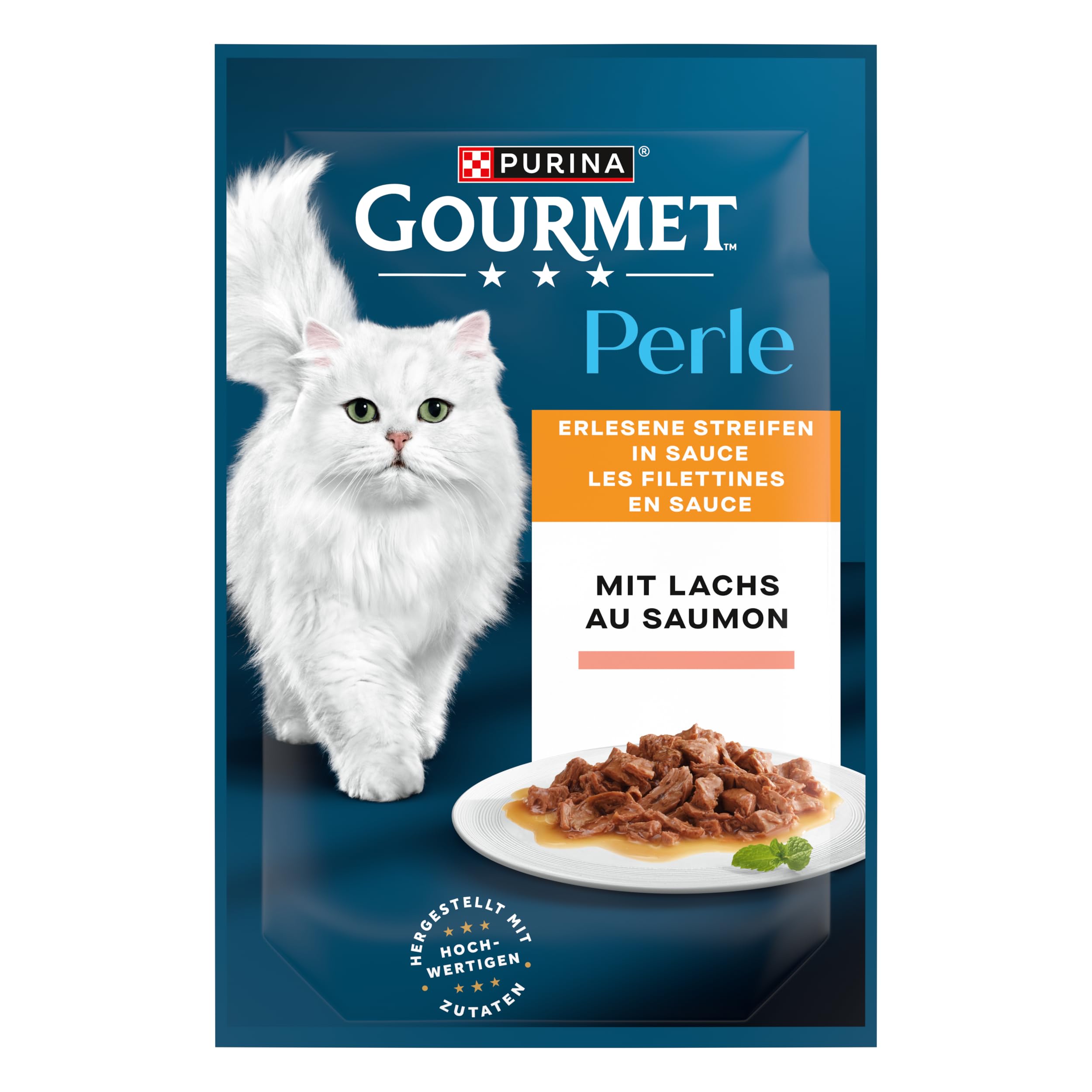 Gourmet Perle Erlesene Streifen Nassfutter Sorten-Mix 60x85 g