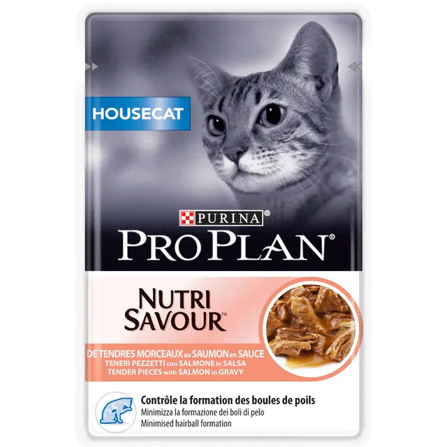 Purina Pro Plan Housecat Nutrisavour Nassfutter Lachs 24x85g Sauce