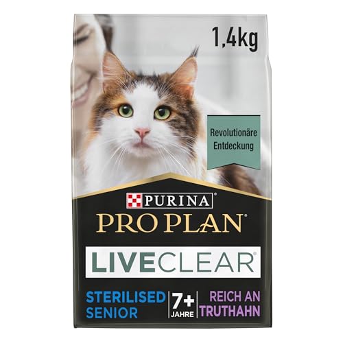 Pro Plan LiveClear Sterilised Senior 7+ Trockenfutter Truthahn 6x1,4kg