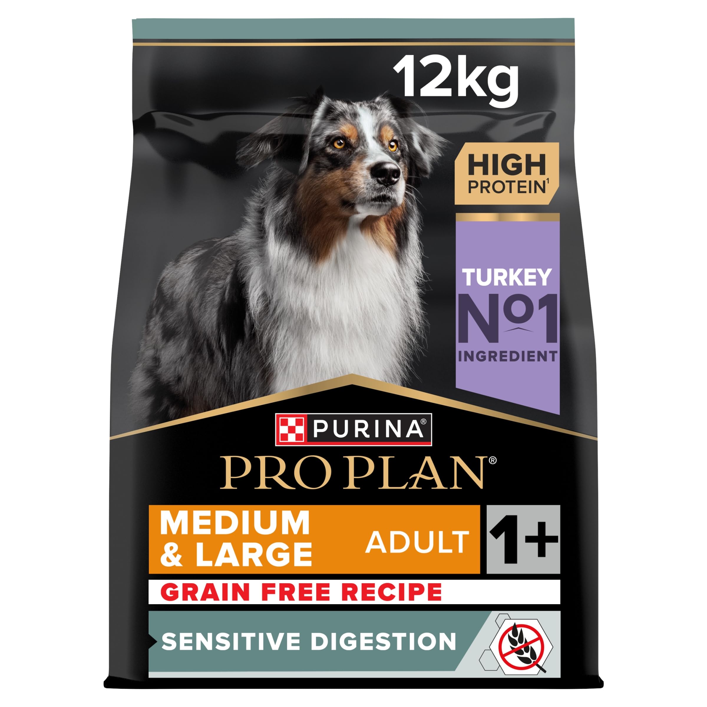 PRO PLAN Grain Free Medium Large Adult Trockenfutter Truthahn 12kg