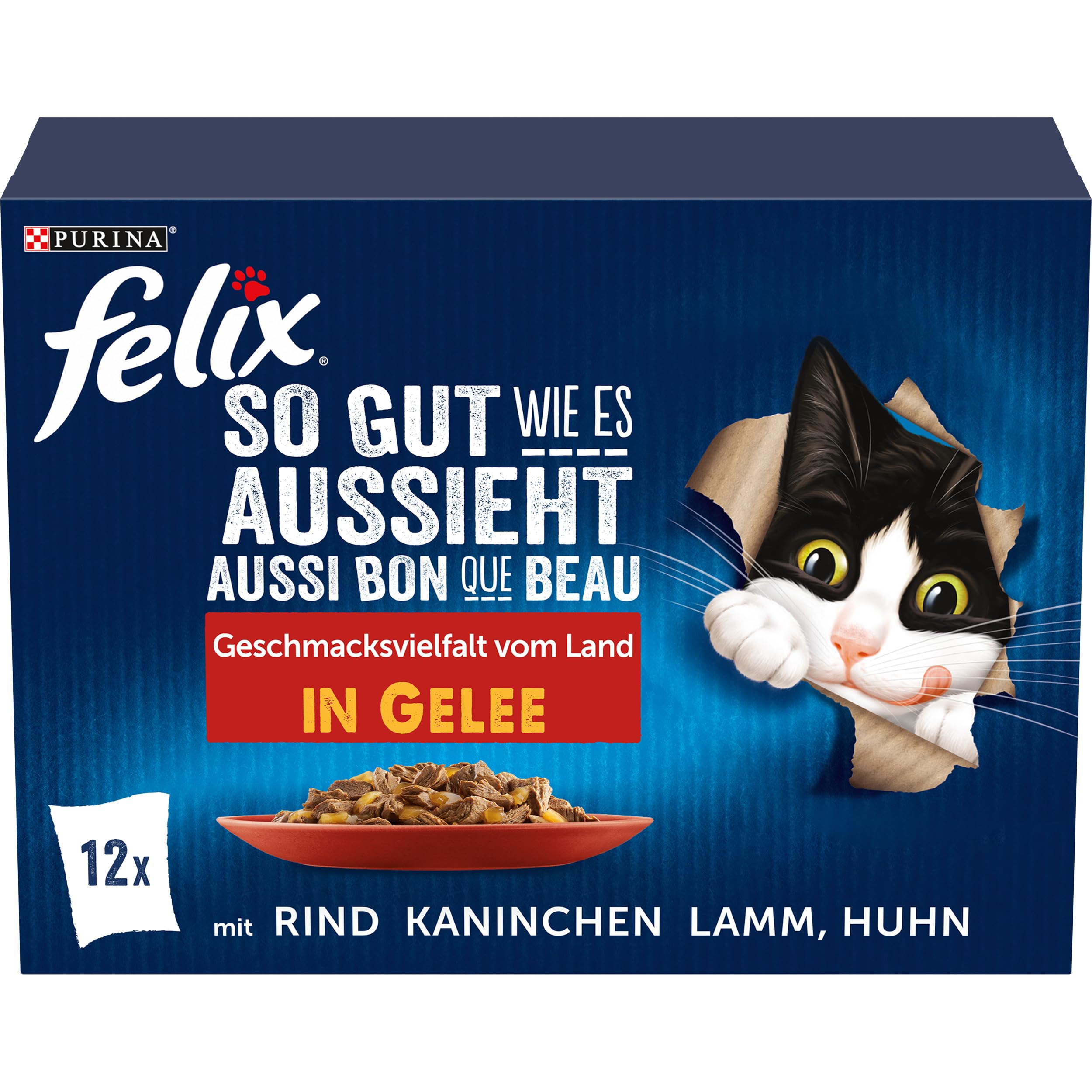 FELIX So gut wie es aussieht Nassfutter vom Land 96x85g Gelee