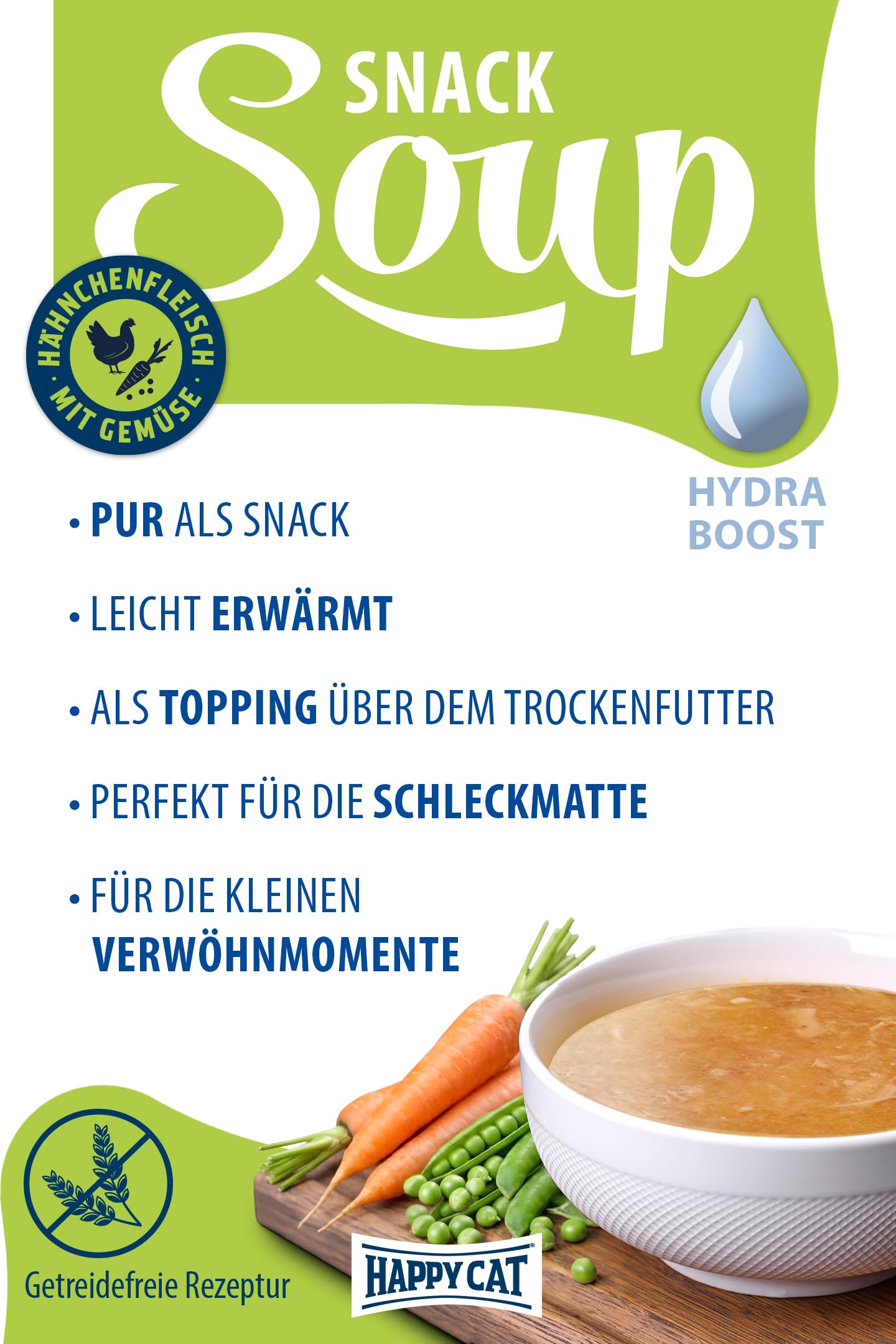 Happy Cat Culinary Katzensuppe Huhn Gemüse 6x190 ml