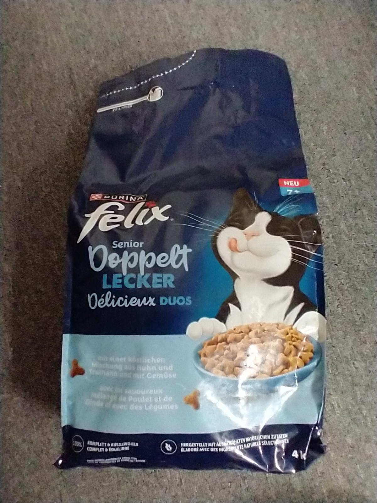 Felix Doppelt Lecker Senior 7+ Trockenfutter Huhn 4x4kg