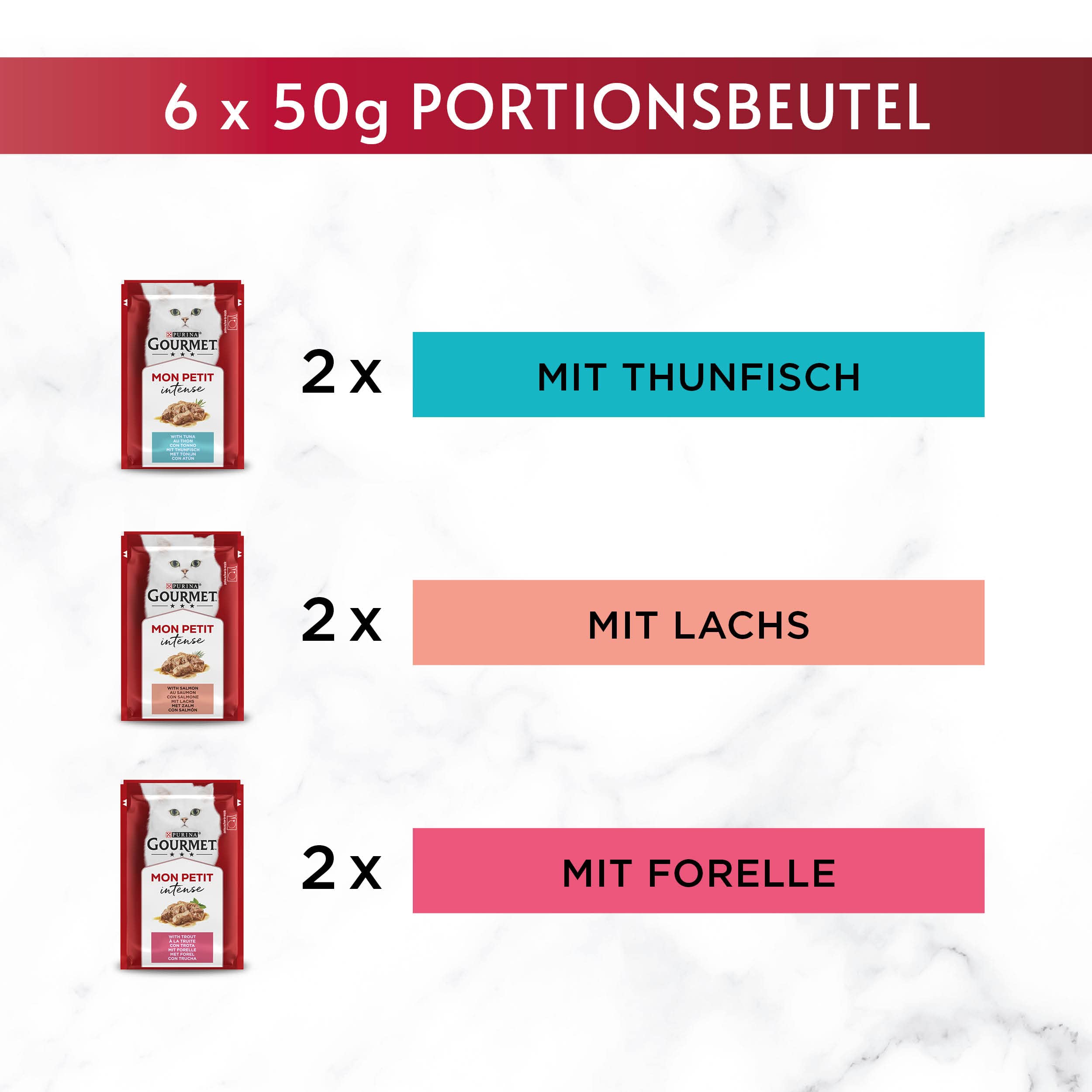 Gourmet Perle Duetto Nassfutter Fisch 48x50g
