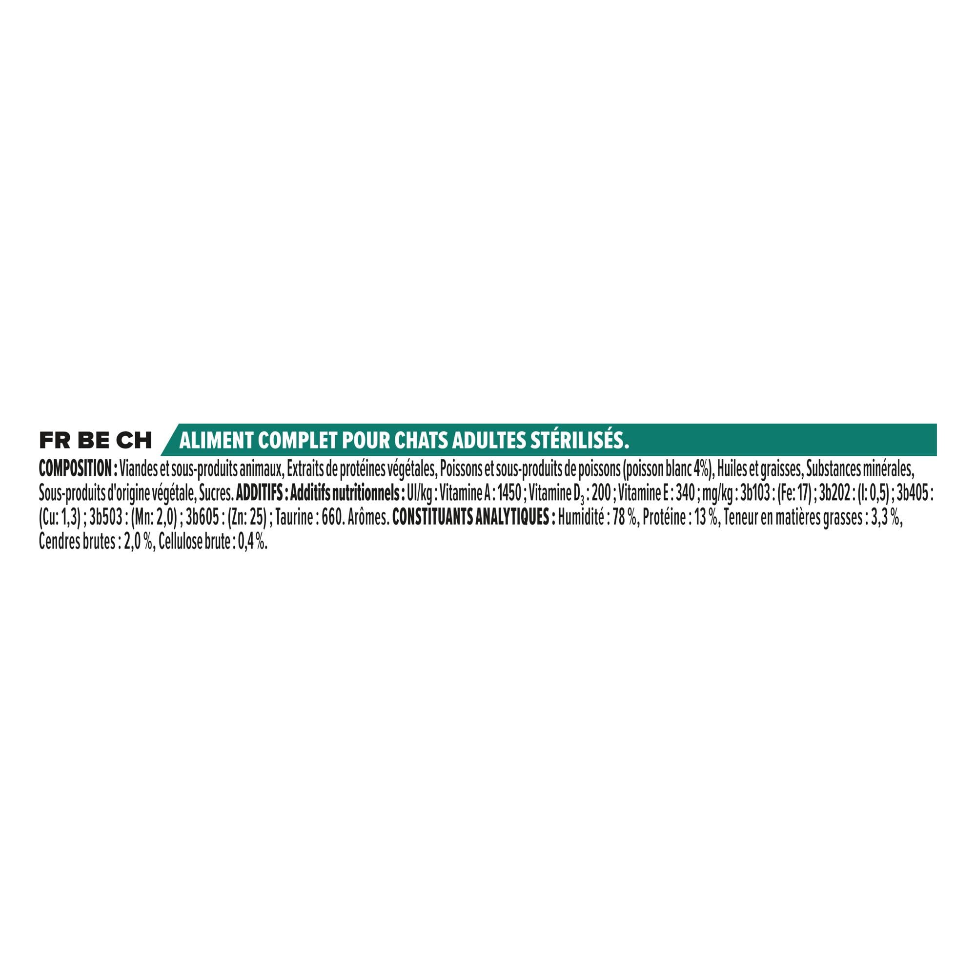 Purina Pro Plan Sterilised Adult Nassfutter Weißfisch 10x85g Harngesundheit