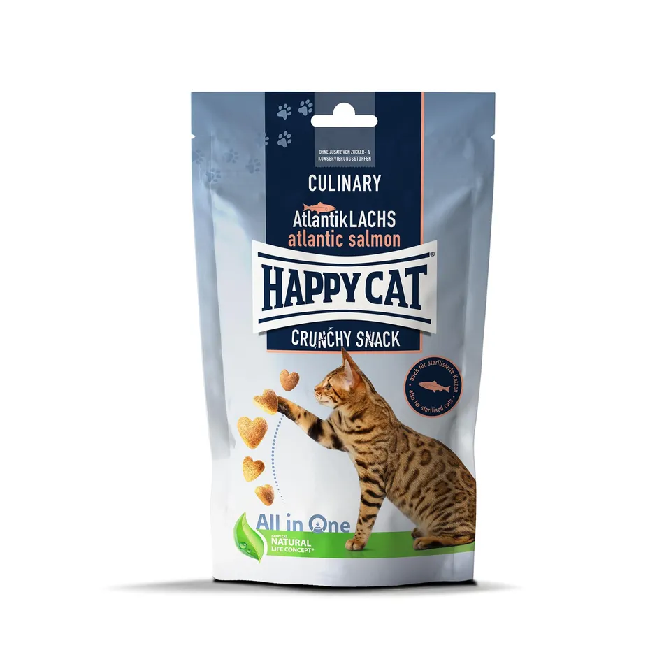 Happy Cat Culinary Snack Katzenleckerli Atlantik-Lachs 70 g knusprig