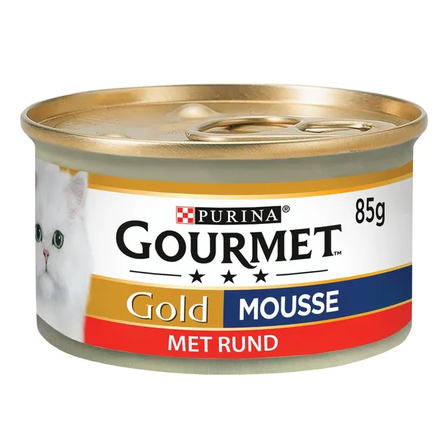 GOURMET Perle Genuss in Sauce Gold Mousse Rind Nassfutter 85g