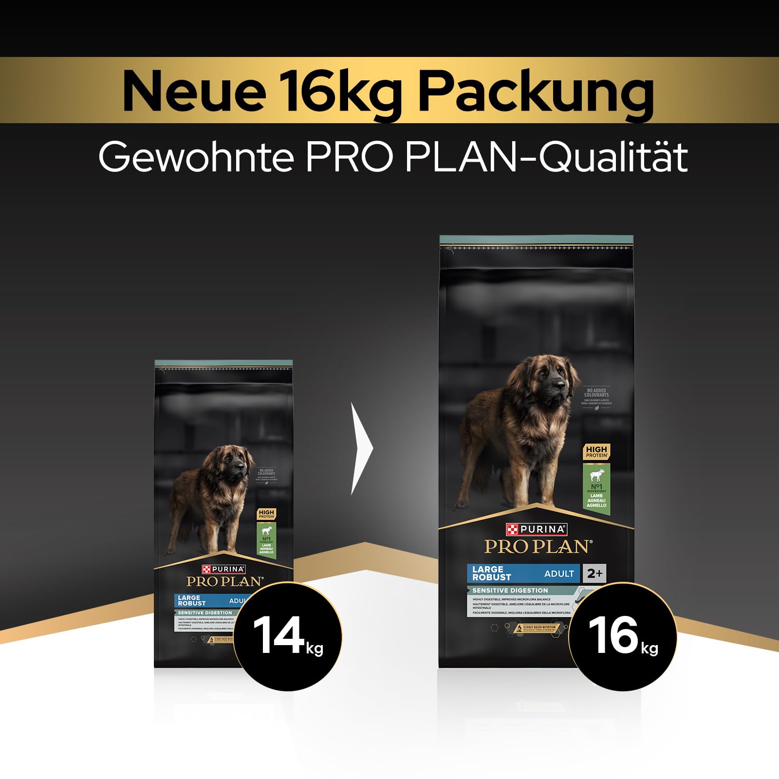 PRO PLAN Large Robust Sensitive Skin Trockenfutter Lamm 16kg