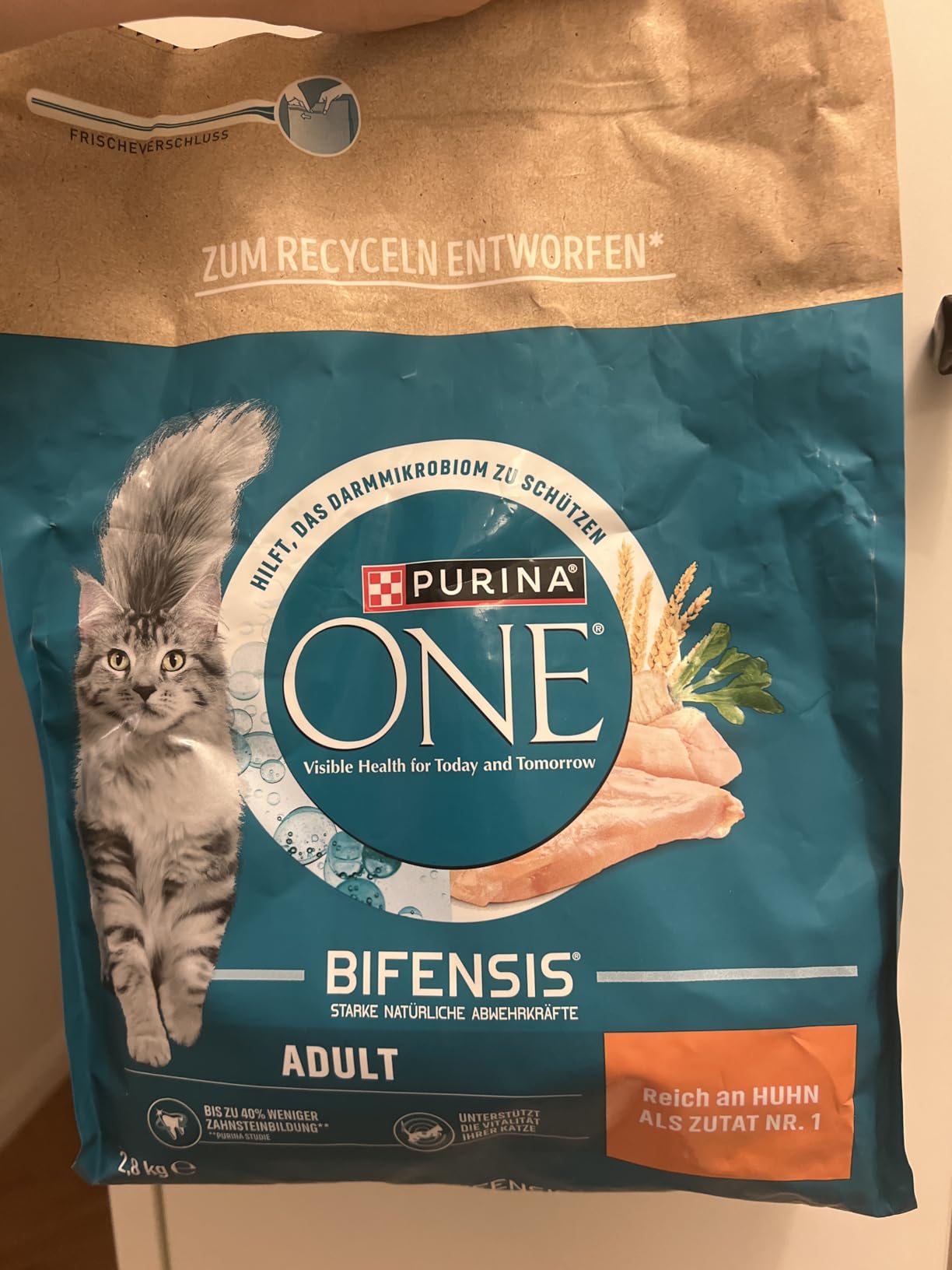 Purina One Bifensis Adult Huhn Trockenfutter 4x2,8kg Immunschutz