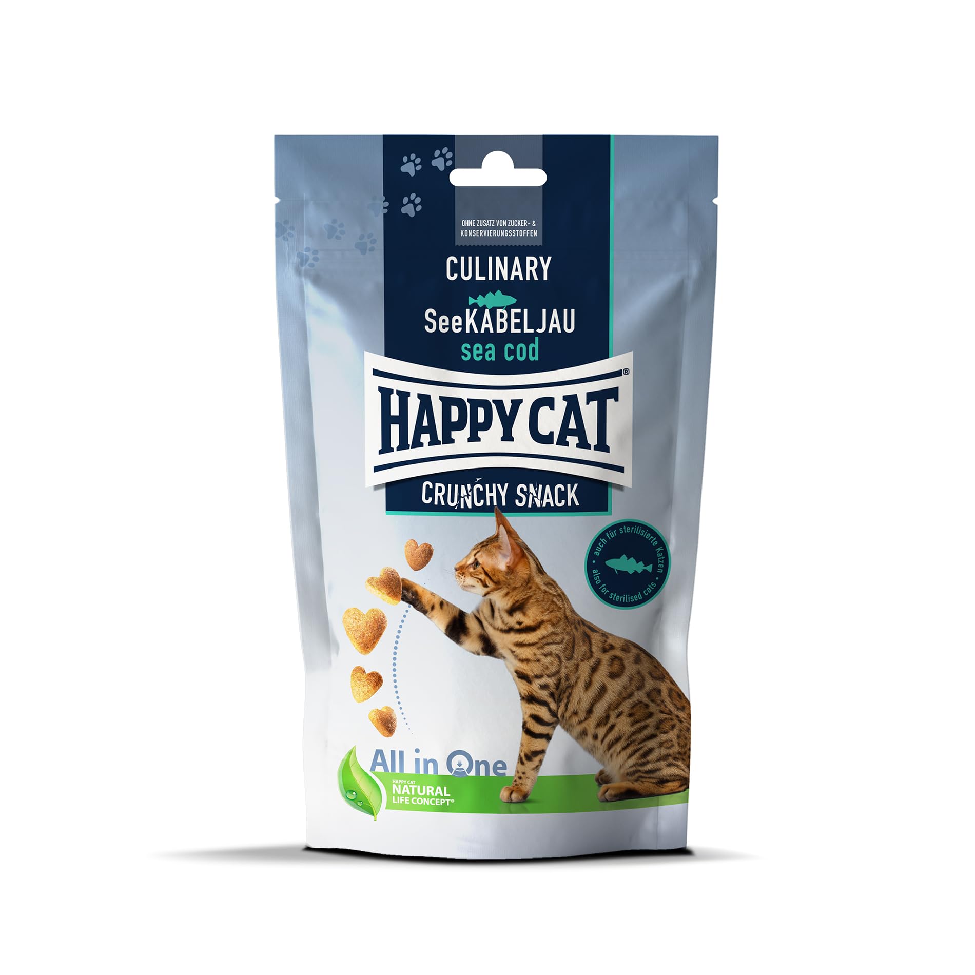 Happy Cat Culinary Crunchy Snack See-Kabeljau Leckerli 70 g