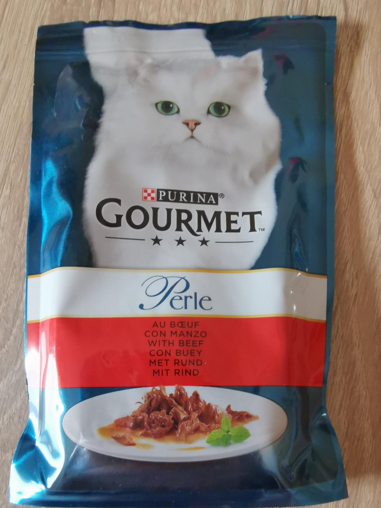 GOURMET Perle Erlesene Streifen Nassfutter Lachs 48x85g Sauce