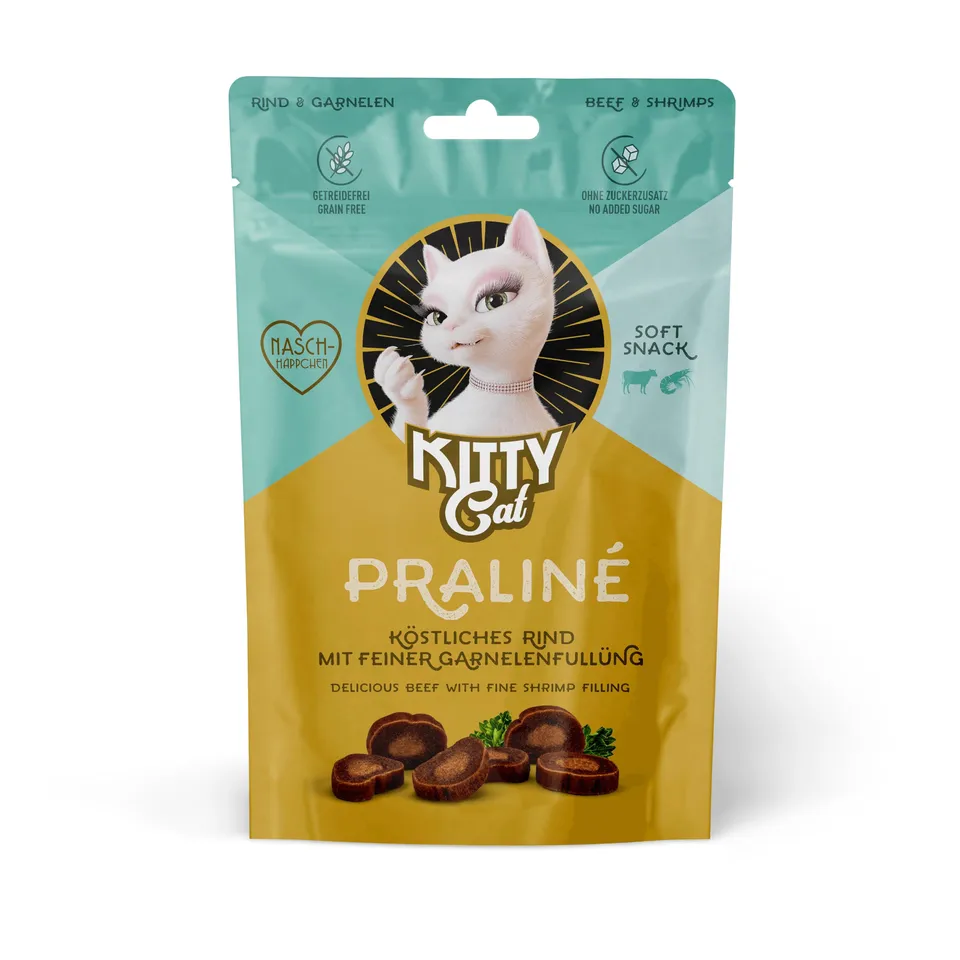 KITTY Cat Snacks Praliné Katzenleckerli Rind & Garnele 50 g