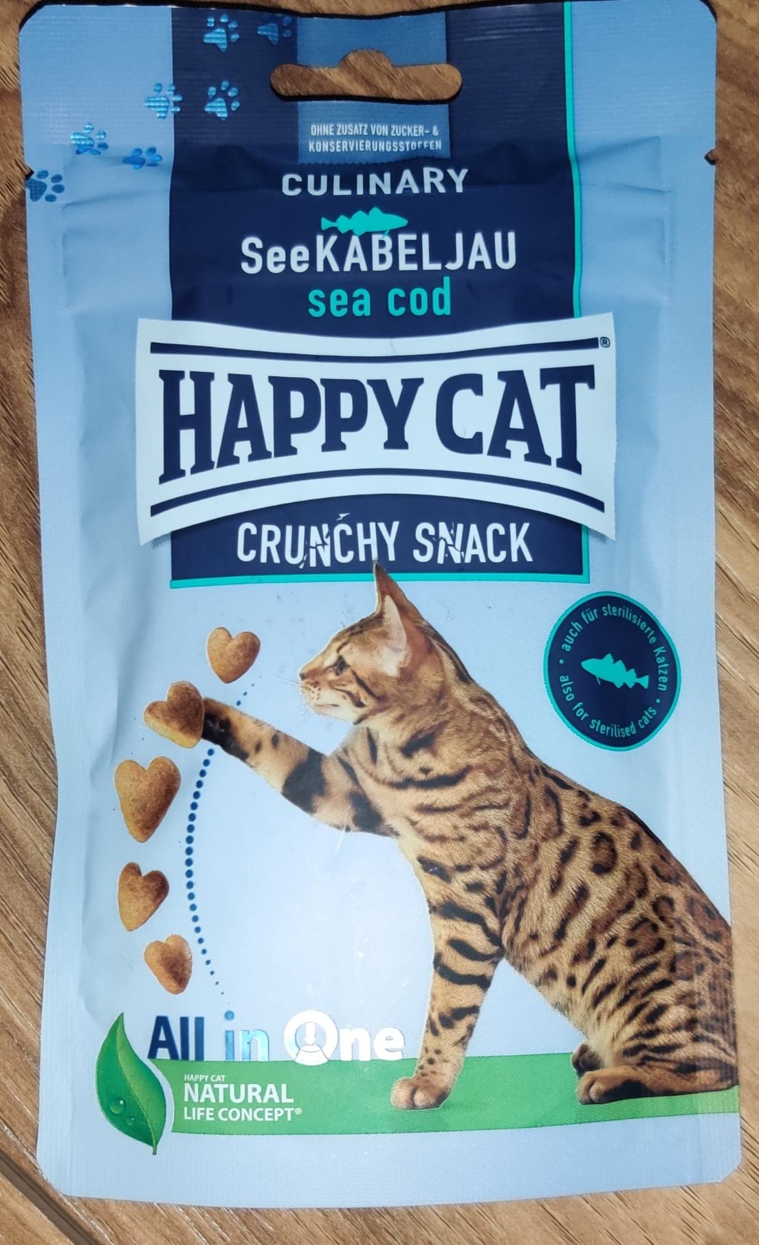 Happy Cat Culinary Crunchy Snack See-Kabeljau Leckerli 70 g