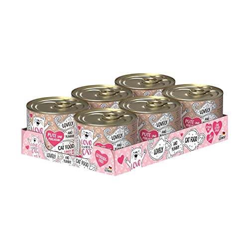 Love is where a cat is Dosen Pute Nassfutter 6x200g getreidefrei