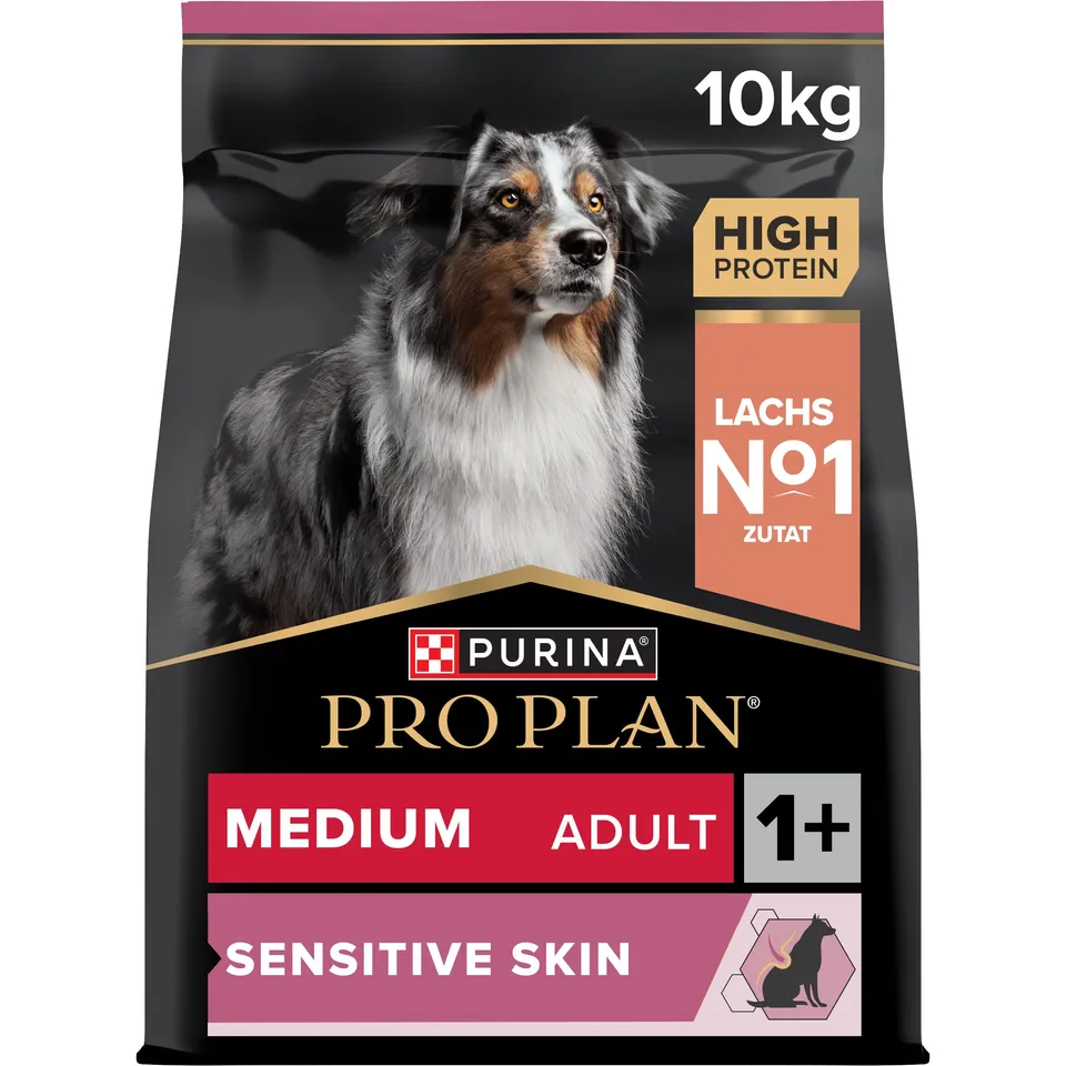 Purina Pro Plan Medium Adult Trockenfutter Lachs 10kg Haut