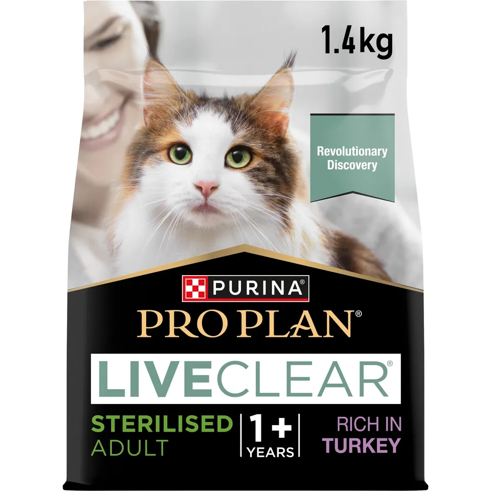 PRO PLAN LiveClear Sterilised Trockenfutter Truthahn 1,4kg